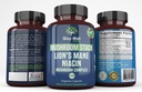 Lion Mane Mushroom Συμπληρώματα κάψουλες με Niacin 