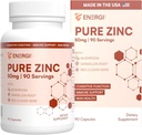 ENERGI Zinc Blend με βιταμίνη Α, B-3 & B-6, συμπλήρωμα υποστήριξης του ανοσοποιητικού με Marshmellow Root, εκχύλισμα ρίζας δαντελίων & Shiitake Mushroom, 90 κάψουλες συμπληρωμάτων ψευδαργύρου