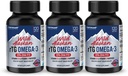 NANOWELL Wild Alaskan rTG Omega-3 Fish Oil 1196 mg - EPA, DHA, D3 & E - 120 Softgels x 3 Şişe (360) Kont