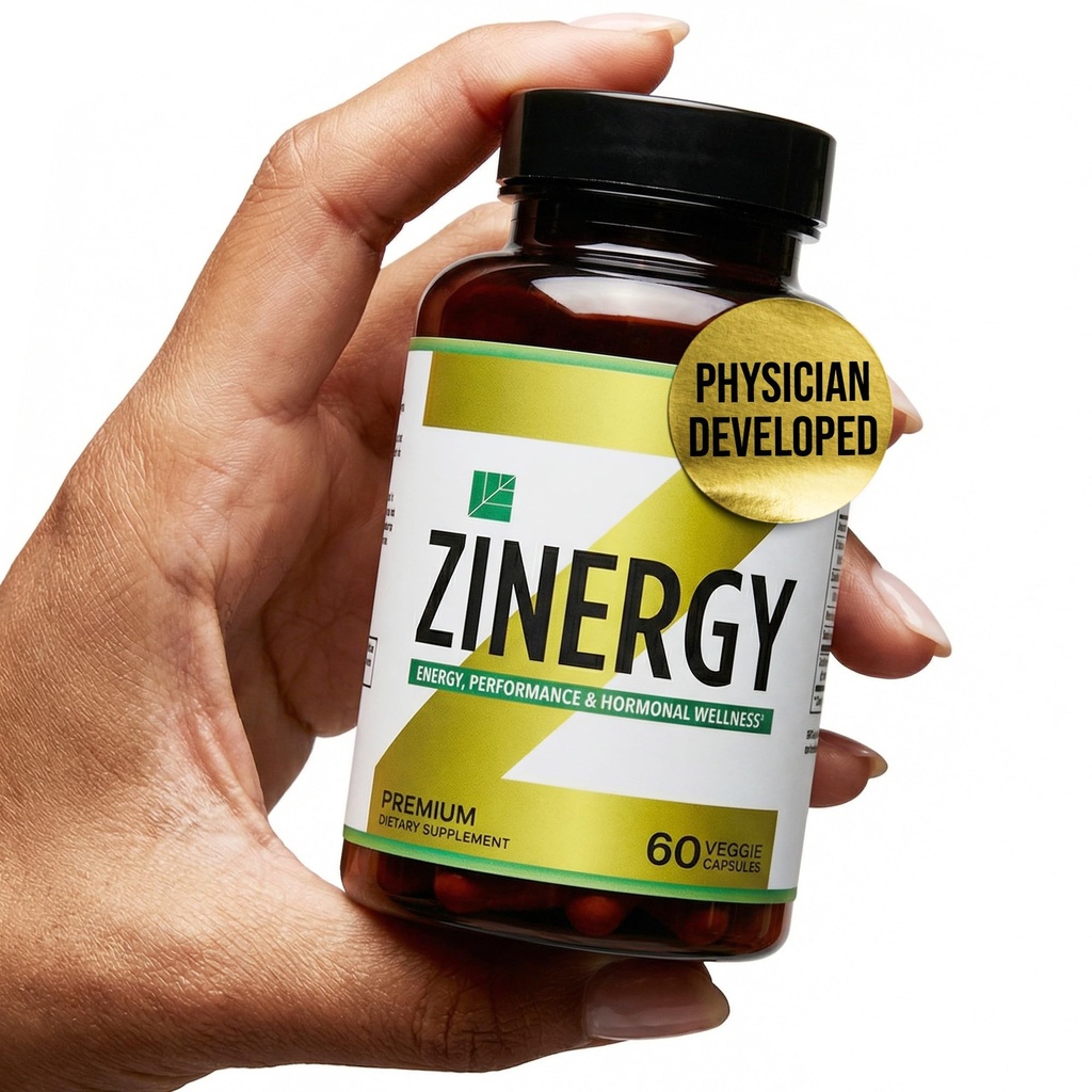 Dr. Zisman ZINERGY Doğal Enerji ve Yaşam Desteği - Erkekler ve Kadınlar için Tüm Doğal Formula - Enerji Seviyeleri ve Hormonal Dengesi - 60 Premium Capsules & Hormonal Denge - 60 Premium Capsules