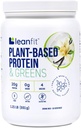 LeanFit Plant-Based Protein & Greens Natural Vanilla – 20g Plant Protein + 4 Leafy Greens Per Serving – Vegan, Gluten-Free, Soy-Free, No Sugar – 19 Servings, 1.21 Pound Tub