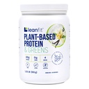 LeanFit Plant-Based Protein & Greens Natural Vanilla – 20g Plant Protein + 4 Leafy Greens Per Servis - Vegan, Gluten-Free, Soy-Free, No Sugar – 19 Hizmet, 1.21 Pound Tub
