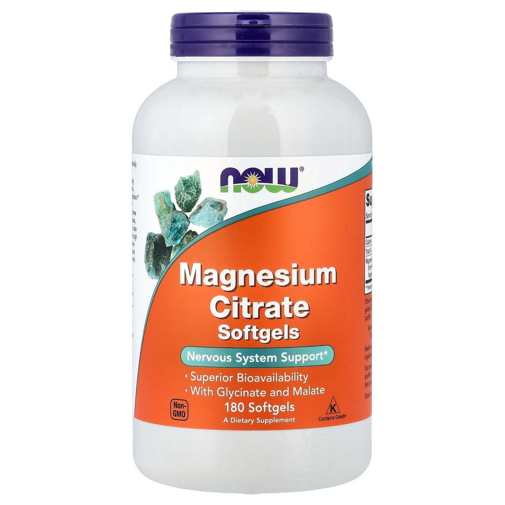 Şimdi Gıdalar Magnezyum Citrate, 180 Softgel