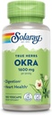 SOLARAY Okra Meyve 1600 mg - Sağlık Desteği için Yüksek Fiber Supplement - Zengin Plastik Fiber Kaynağı - Servis başına 6.4 g Fresh Okrasi, Vegan, 60 Günlük Garanti - 25 Hizmet, 100 VegCaps