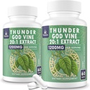 1200 MG Thunder God Vine Root Extract 20:1 συμπλήρωμα, Tripterygium Wilfordii συμπλήρωμα βοτάνων, Vegan Formula με Lei Gong Teng Extract, 120 κάψουλες