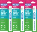 Benadryl Ekstra Güçlü Anti-Itch Relief Stick, Bug Bite Itch Relief, Diphenhydramine HCl Topical Analgesic & çinko Atı Skin Korumak, Büyük Camping Essentials için, 0.47 fl oz (Pack of 3)
