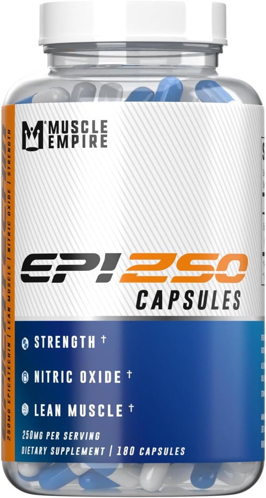 Epicatechin Extract Capsules | EPI 250mg | 180 Pill Count | Destekler Lean Kas Büyüme, Nitrik Çimento ATM & Myostatin Inhibitor
