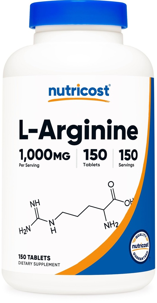 Nutricost L-Arginine 1000 mg, Amino Asit Tabletleri (150 Tablet)