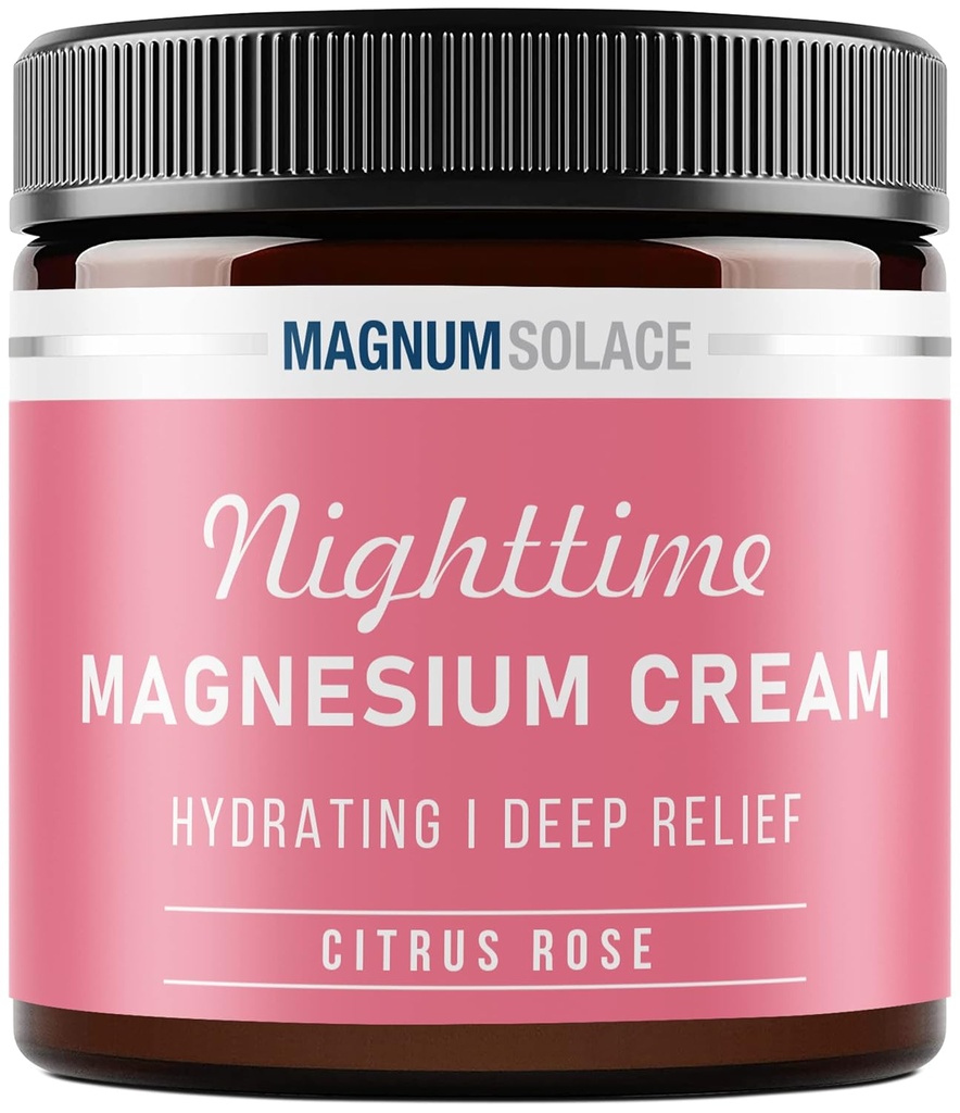 Magnezyum Lotion – Nighttime Magnezyum Cream – Leg Kass, Arms veya Chest - Topical Magnezyum Chloride – USA Made and Safe for Kids (Citrus Rose) 4 Fl Oz (Pack of 1)