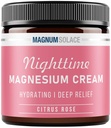 Magnezyum Lotion – Nighttime Magnezyum Cream – Leg Kass, Arms veya Chest - Topical Magnezyum Chloride – USA Made and Safe for Kids (Citrus Rose) 4 Fl Oz (Pack of 1)