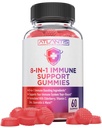 Atlantis Beslenme 8-in-1 Immune Support Gummies with Elderberry | Immune Supplement with Elderberry, Quercetin, çinko, C - Immunity Alerts for Yetişkinler & Kids - Delicious Flavor - 60 Count