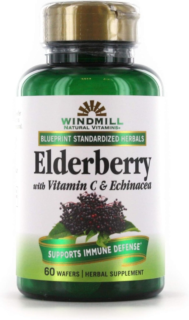 Windmill Elderberry με Βιταμίνη C & Echinacea Κάψουλες 60 Ea