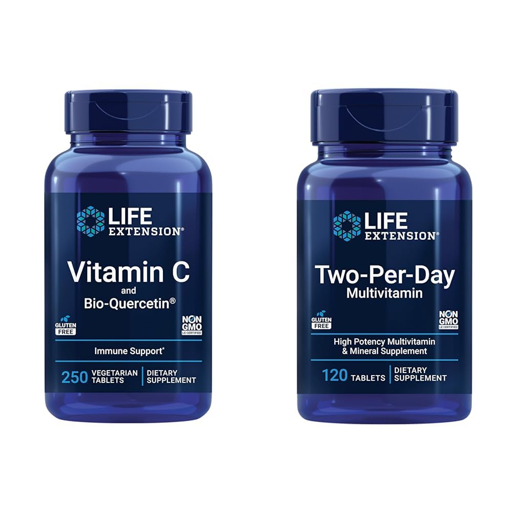 Hayat C & Quercetin Phytosome Plus Multi-Vitamin & Mineral Supplement - 250 Tablet & 120 Tablet