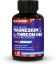 Magnezyum L-Threonine Capsules, Threonine Supplement, 1900 mg Magnezyum L-Threonine, Non GMO, Gluten Free - 120 Veg Capsules
