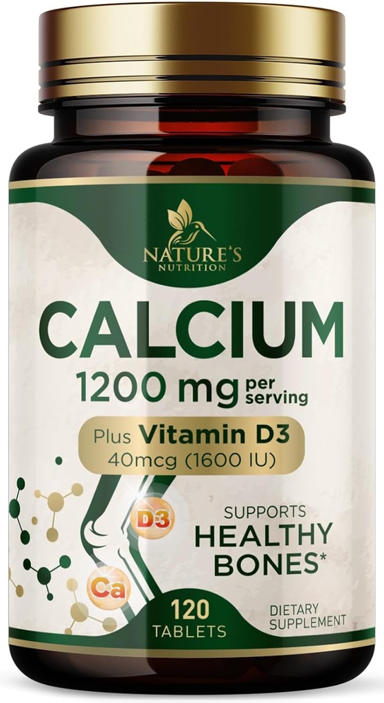 B3 Vitamin D3 - Bone Health Supplement, Vitamin D & Steel Supplements for Women & Men - Bone Strength, Teeth & Immune Support, Nature'suba Pills, ABD'de Şişelenmiş - 120 Tablet