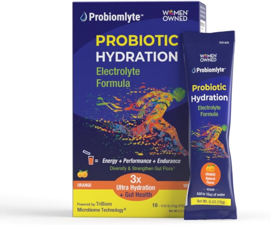 Probiomlyte- Probiyotik Hydration Amplifier (Orange) Patentli TriBiom Mikrobiyom Teknolojisi Endurance, Performans, Enerji ve Gut Health