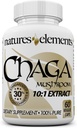 Chaga Mushroom – 10:1 Standartlaştırılmış Ekstraksiyon% 30 Polysaccharides – 1000 mg Per Servis – 60 Veggie Capsules – Destekler Immune Health - Non-GMO, Gluten-Free – Herbal Supplement