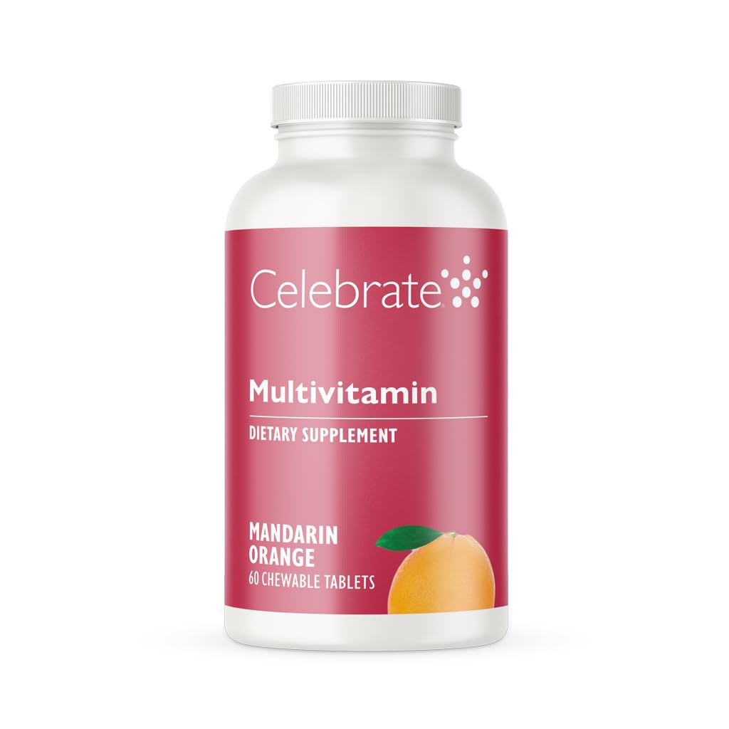 Vitamin Bariatric Multivitamin Chewable, Iron Free - Post Gastrik Bypass & Kol Gaztrektomi Erkekler ve Kadınlar için Tamam - Temel Mineraller & Vitamin A, B, D & E - Orange (60 Tablet)