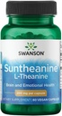 Swanson Amino asit Çift Potency Suntheanine L-Theanine 200 Milligrams 60 Veg Capsules