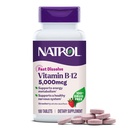 Natrol Vitamin B12 5.000 mcg, Fast Dissolve Vitamin B12 Supplement Sağlıklı Nervous Sistem ve Enerji Metabolism, 100 Tablet, 100 Day Supply