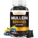 1 Pack Sugar Free Mullein Gummies - Lung Cleanse, 3000MG Mullein Supplement for Respiratory, Organik Mullein Drops Gummy with Quercetin & Bromelain for Lung, Digestive Health & Immune 90Ct