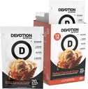 Devotion Beslenme Protein Tozu | Gluten Free, Keto Friendly, Nodrew Sugars | 1g MCT | 20g Whey & Micellar protein | 12 Packets (Salted Caramel Cone)