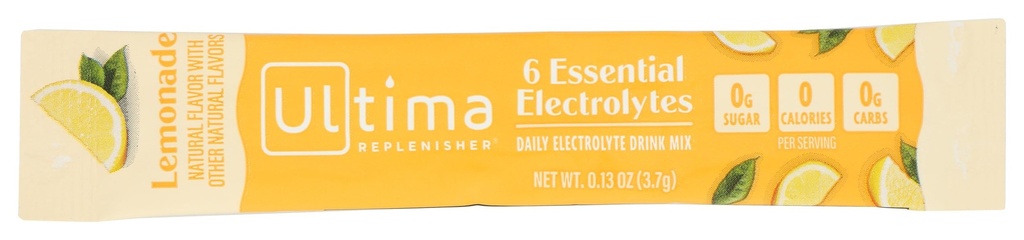 Ultima Replenisher Λεμονάδα Ηλεκτρολυτικό Μείγμα Ποτού Ενιαία, 0.13 Oz
