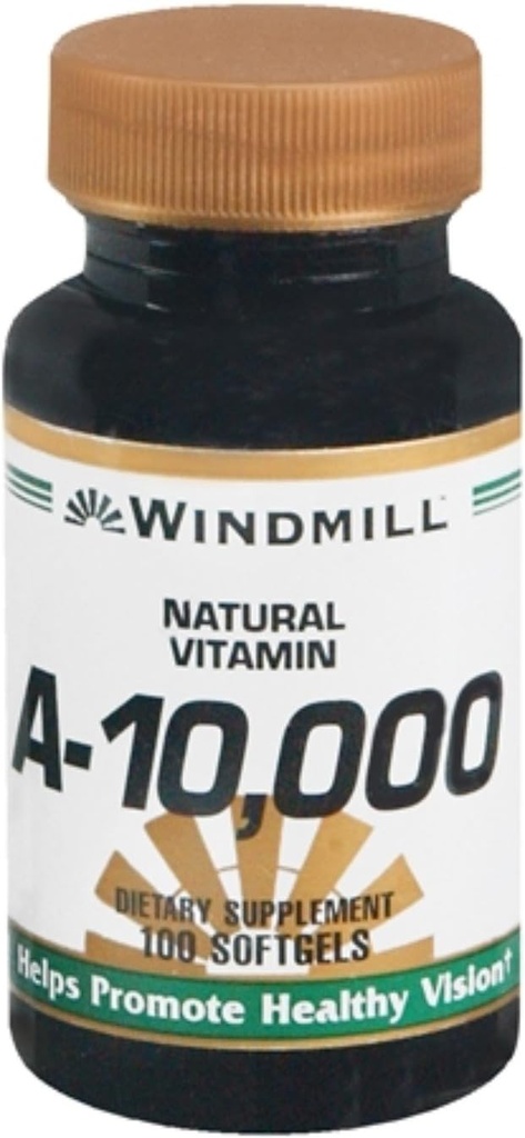 10.000 A Vitamin I Softgels 100 Soft Gels (Pack of 2)