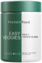 Codeage Instantfood Easy Veggies, 15'den fazla Sebze Tozları Eşdeğer All-in-One, Daily Vegan Mix, Whole Food Greens Vitamins Supplement Capsules, Phytonutrients Multivitamin, Non-GMO, 90 Capsules