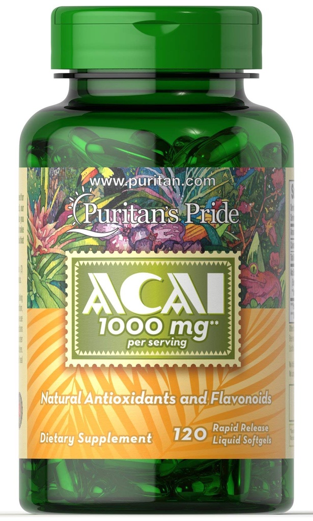Πουριτανοί Υπερηφάνεια Acai 1000 Mg, 120 κόμης