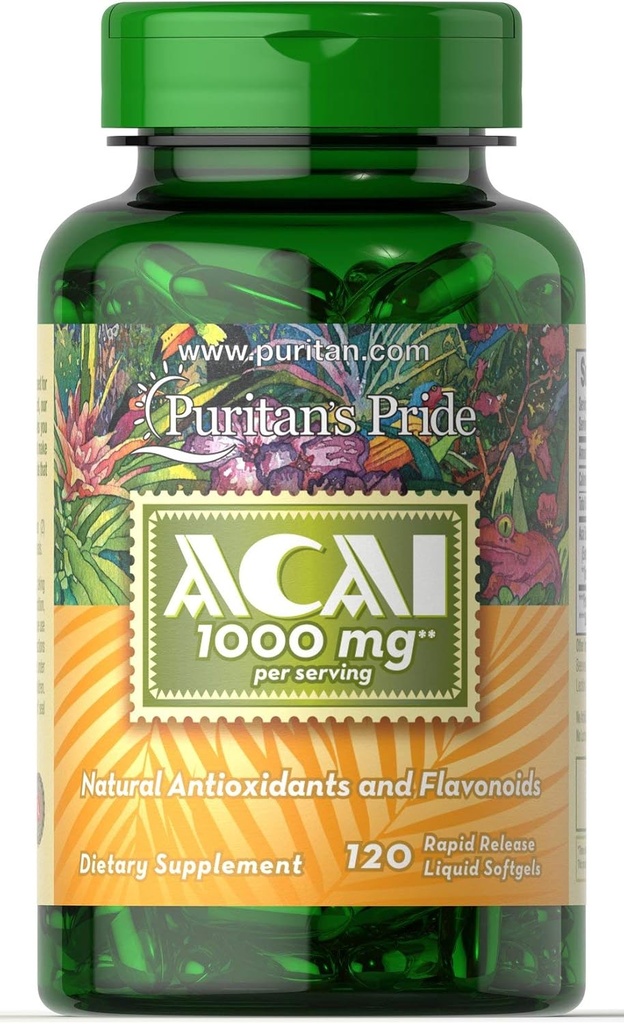 Puritans Pride Acai 1000 Mg, 120 Count