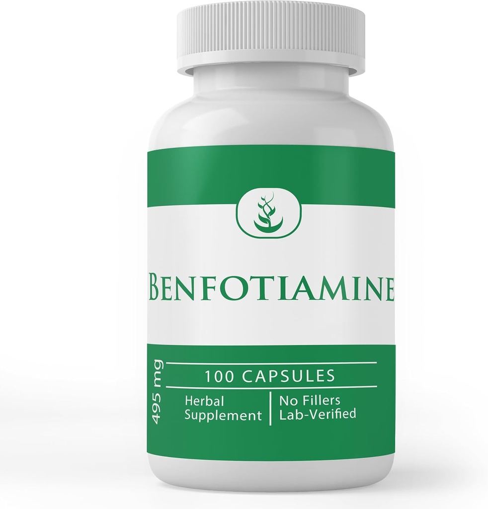 PURE ORIGINAL INGREDIENTS Benfotiamine, (100 Capsules) Her zaman Pure, No Wordss Or Fillers, Lab