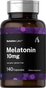 Horbäach Berkshire Labs Melatonin 10 mg | 140 Hızlı Yayın Kapsülleri | Ekstra Kuvvet Formula | Non-GMO, Gluten Free Supplement Supplement Supplement