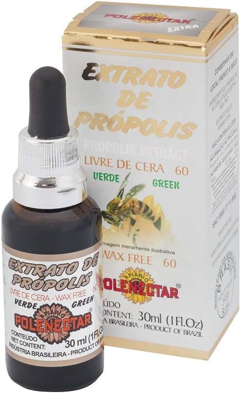 Brezilya, Polenectar'dan gelen Premium Arı Propolis Eksileri Ücretsiz 60 (30 ml) ithal etti