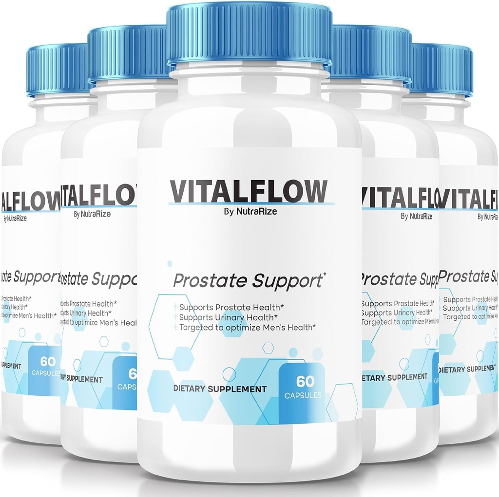 (5 Pack) VitalFlow Capsules, VitalFlow Advanced Prostate Support Formula, Resmi Doğal Formula Yeniden Kontrole Geri Döndürme, Yaşam Akış Yorumlar (300 Capsules)