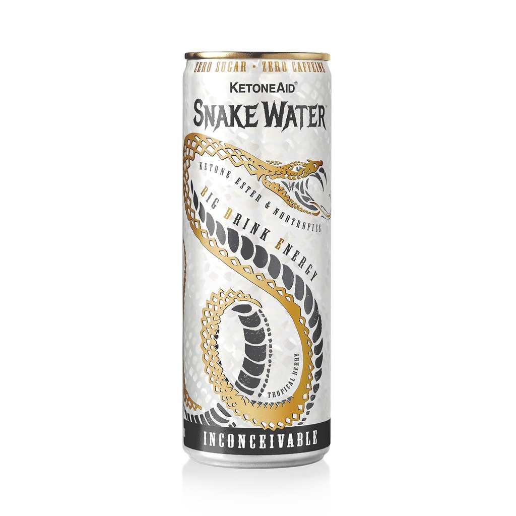 KetoneAid SnakeWater Energy Drink 2023 Version | Ketone Ester artı Nootropics to Cure Losing | 12 Oz Can Can Can