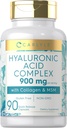 Carlyle Hyaluronik Asit Kompleksi 900 mg | Collagen ve MSM | 90 Capsules | Non-GMO, Gluten Free Supplement Supplement Supplement