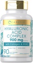 Carlyle Hyaluronik Asit Kompleksi 900 mg | Collagen ve MSM | 90 Capsules | Non-GMO, Gluten Free Supplement Supplement Supplement
