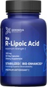 Geronova Research Bio-Enhanced R-Lipoic Acid, 300 mg Capsules - 2 Ay Supply - Geliştirilmiş Aborpsiyon ile Stabilize R Alfa Lipoic Asit - R Lipoic Acid Supplement - 60 Count