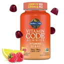 Κήπος Ζωής Βιταμίνη Κωδικός D3 & K2 Gummies με Πρεβιοτικά και Προβιοτικά - Υγεία των οστών, Ανοσοποιητική Υγεία, και Υποστηρίξτε, Μη ΓΤΟ, Γλουτένη-ελεύθερο, Βατόμουρο Λεμονάδα Γεύση, 45 Gummies