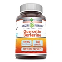 Amazing Formulas Quercetin Berberine - 250mg Βερβερίνη και 250mg Quercetin, 180 κάψουλες Veggie συμπλήρωμα 