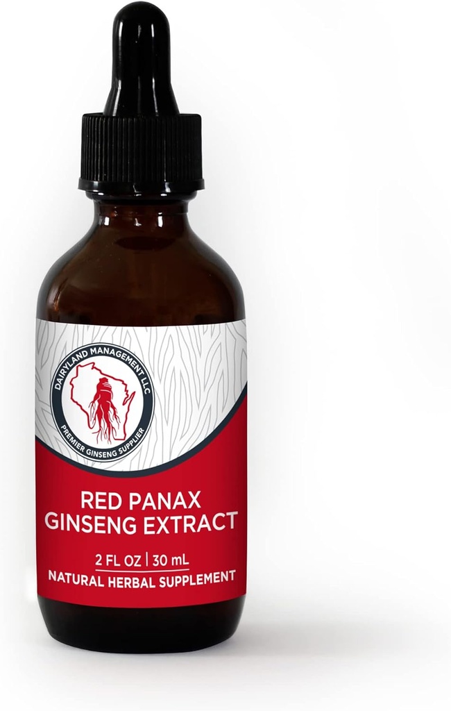 Sütland Red Ginsengi 2 FL oz - Red Panax Ginsengi Immune Desteği için - Gerçek Koreli Red BTC - Non-GMO, Gluten Ücretsiz BTC Sıvı - Real Use for Daily Use