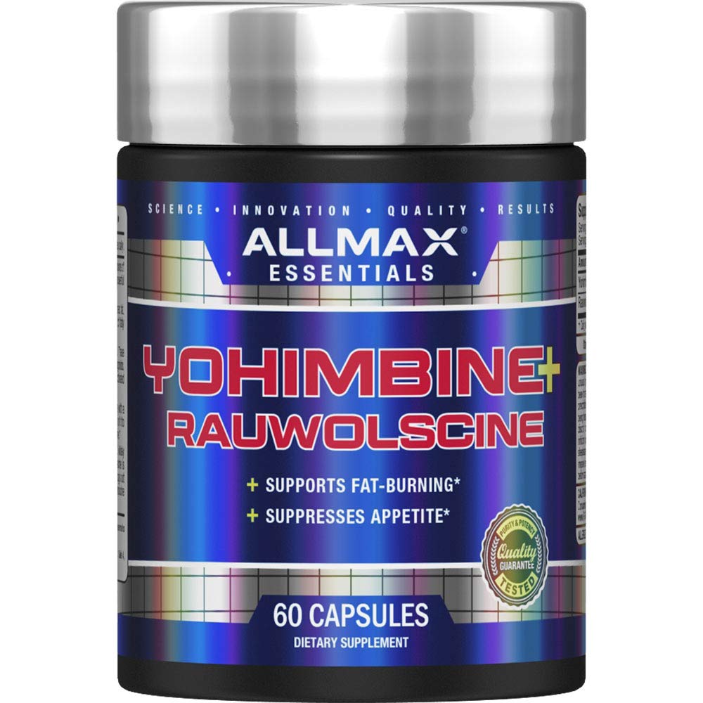 ALLMAX Essentials YOHIMBINE + RAUWOLSCINE - 60 Capsules - Supports Fat Burning & Suppresses Appetite - 60 Servings
