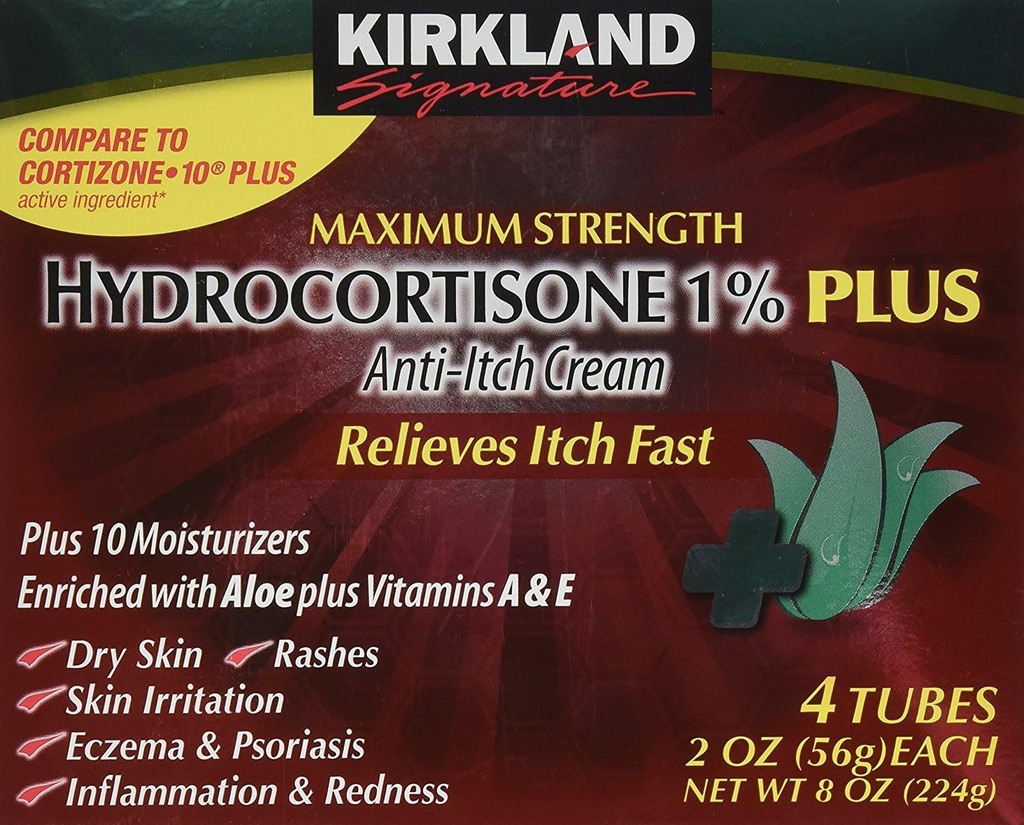 Kirkland Hydrocortisone %1 Cream, 2 Ounce (Görünen 5)
