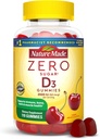 Nature Made Zero Sugar Vitamin D3 Gummies 2000 IU (50 mcg) Sürekli, Bone & Immune Support, Aspartame Free, 110 D Gummies, 55 Day Supply