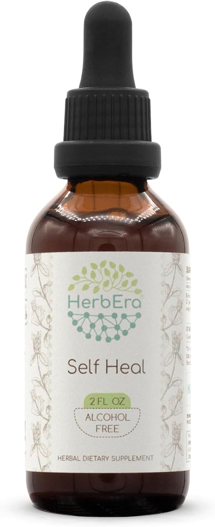 HerbEra Self Heal B60 Alkol-Free Herbal Extract Tincture, Interd Liquid Drops Natural Self Heal (Heal All, Prunella Vulgaris) (2 fl oz)