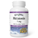 Stres-Relax Melatonin 5 mg Doğal Faktörler, Doğal Uyku Yardımı, Uyku-Wake Çevrimi, 180 çiğnebilir tablet (180 hizmet), Peppermint Flavor