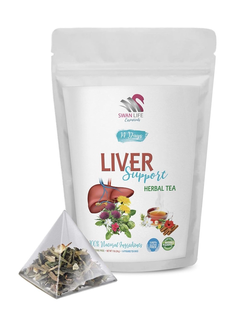Liver Detox Herbs - LIVER DETOX HERBAL TEA, 14 Gün - burdock kökü ve dandelion çayı, karaciğer çay organik, karaciğer detox çay kafeini ücretsiz, karaciğer temizleme detox & onarım bitkisel çay, 1 Pack 14 çanta