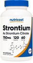 Κάψουλες Nutricost Strontium 750mg, 120 Κάψουλες - Χορτοφαγικά, Μη ΓΤΟ, Χωρίς Γλουτένη